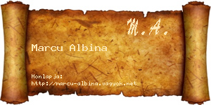 Marcu Albina névjegykártya